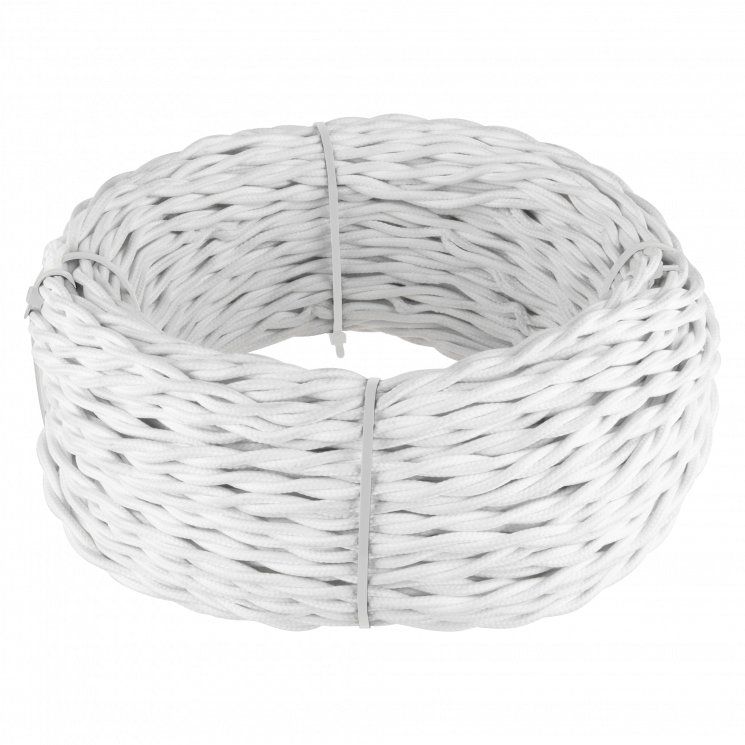 Ретро кабель витой 3х1,5 (белый) 20 м (под заказ) W6453201 Werkel