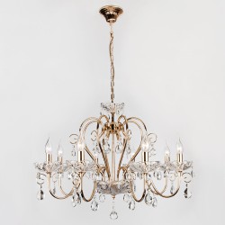 Подвесной светильник  Eurosvet Eurosvet 35 3570/8 золото/прозрачный хрусталь Strotskis