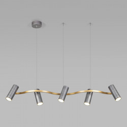 Подвесная люстра Eurosvet 90103/5 матовый серый/золото Spacer