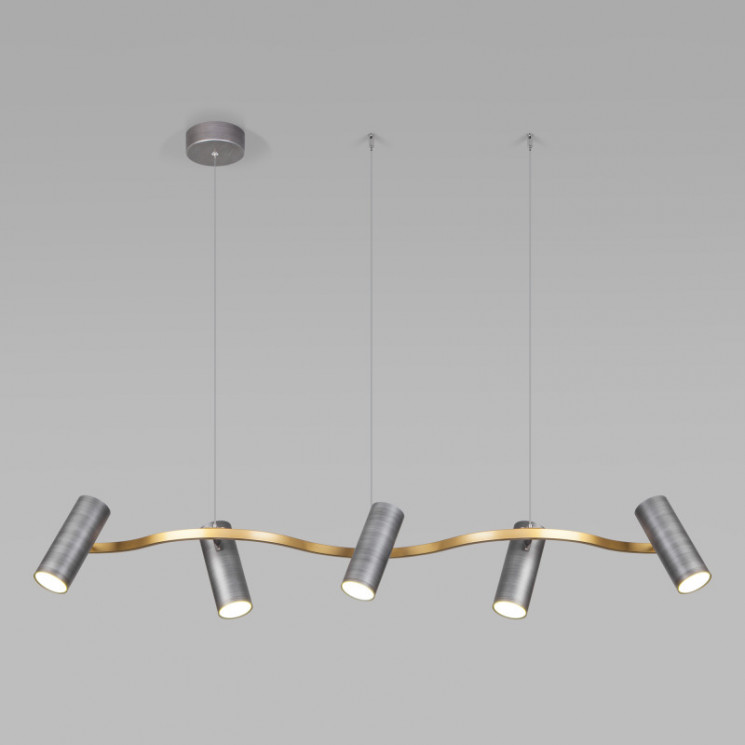 Подвесная люстра Eurosvet 90103/5 матовый серый/золото Spacer
