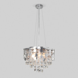 Каскадная люстра Eurosvet 10114/6 хром/прозрачный хрусталь Strotskis Lianna