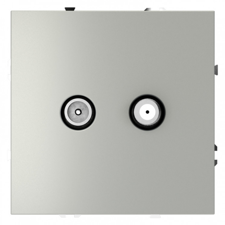 Розетка телевизионная встраиваемая S70 оконечная TV+SAT VOLTUM VLS060405 сталь