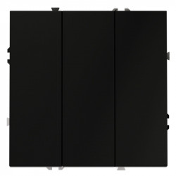 Выключатель трехклавишный VOLTUM VLS030108 черный