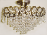 Люстра потолочная хрустальная Sneha 0548/4 35х25 см 4хЕ27 Бронза/прозрачный хрусталь