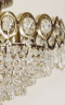 Люстра потолочная хрустальная Sneha 0548/4 35х25 см 4хЕ27 Бронза/прозрачный хрусталь