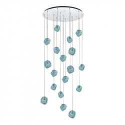 Светильник подвесной ST-Luce Хром/Светло-голубой E14 18*40W PORTICI            SL1175.113.18