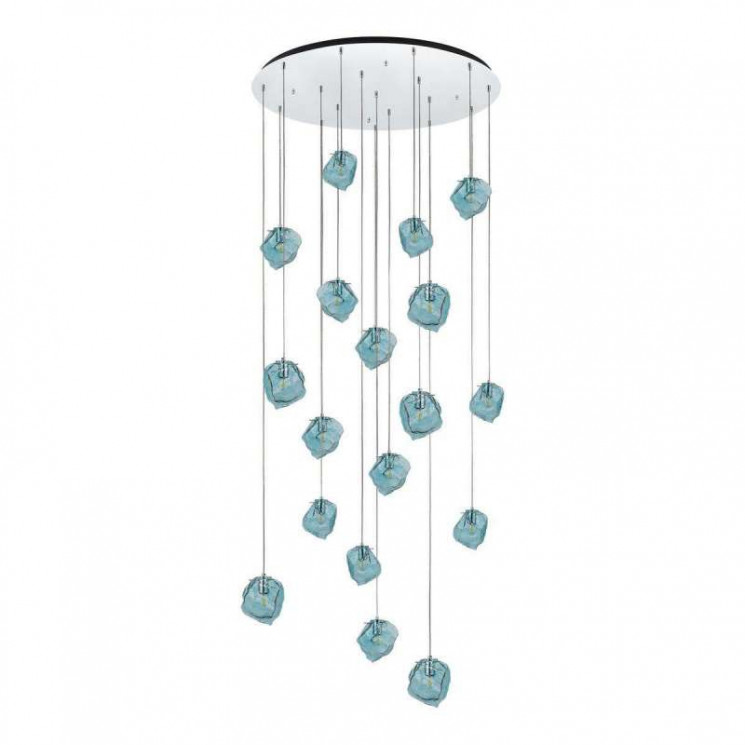Светильник подвесной ST-Luce Хром/Светло-голубой E14 18*40W PORTICI            SL1175.113.18
