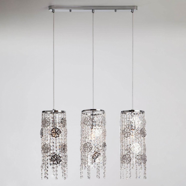 Люстра Eurosvet 10083/3 хром/прозрачный хрусталь Strotskis