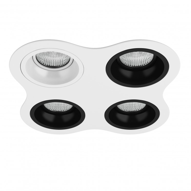 Комплект из светильников и рамки DOMINO  Lightstar D64606070707