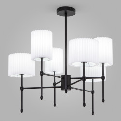Потолочная люстра с тканевыми абажурами Eurosvet 60162/6 черный Notturno