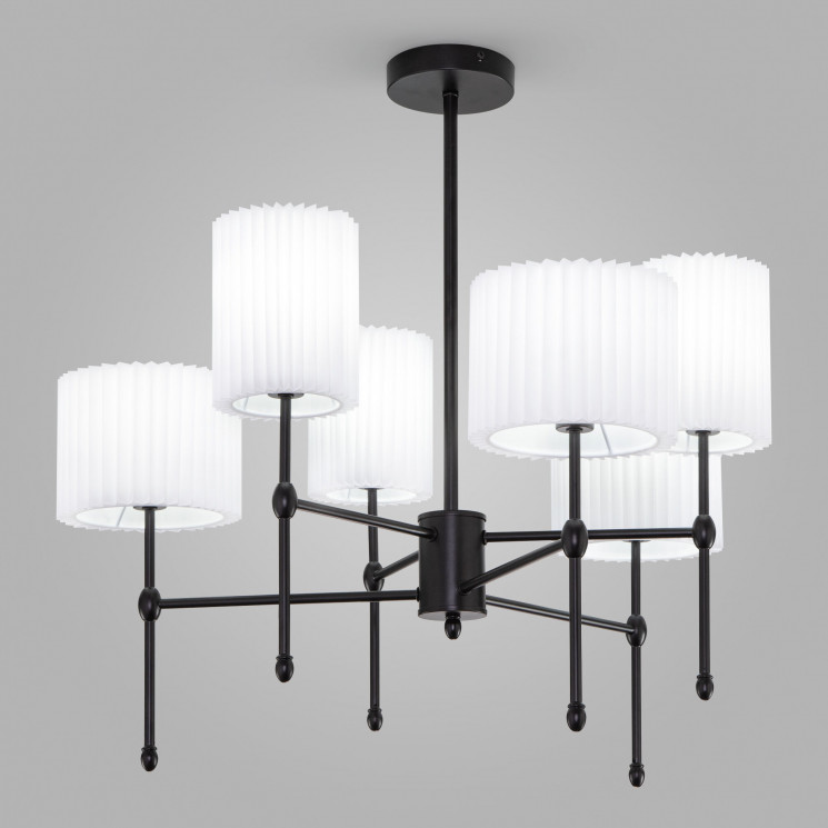 Потолочная люстра с тканевыми абажурами Eurosvet 60162/6 черный Notturno