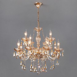 Подвесной светильник  Eurosvet Eurosvet 35 3543/8+4 золото/тонированный хрусталь Strotskis