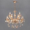 Подвесной светильник  Eurosvet Eurosvet 35 3543/8+4 золото/тонированный хрусталь Strotskis