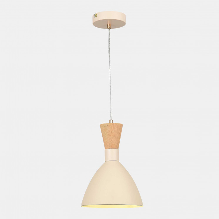 Светильник подвесной EVOLUCE Бежевый/Бежевый, Светлое дерево, Золотистый E14 1*40W        SLE1256-503-01
