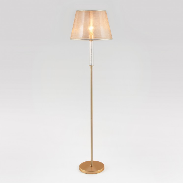 Классический торшер с абажуром Eurosvet Alcamo 01076/1 перламутровое золото