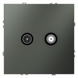 Розетка телевизионная встраиваемая S70 оконечная TV+SAT VOLTUM VLS060406 титан