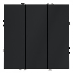 Выключатель трехклавишный VOLTUM VLS030107 графит