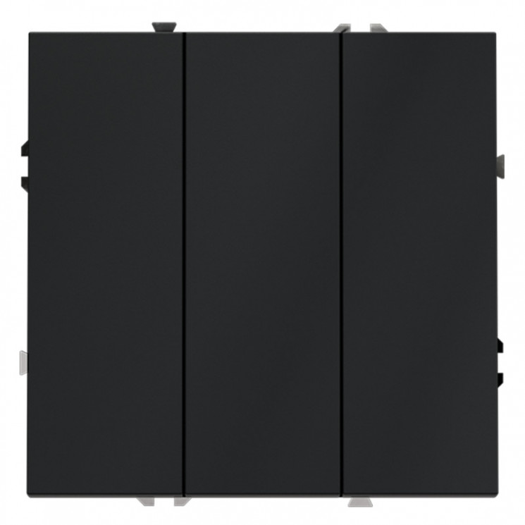 Выключатель трехклавишный VOLTUM VLS030107 графит