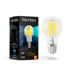 Светодиодная лампа Voltega Crystal Graphene A60 10W 2800K E27 7102
