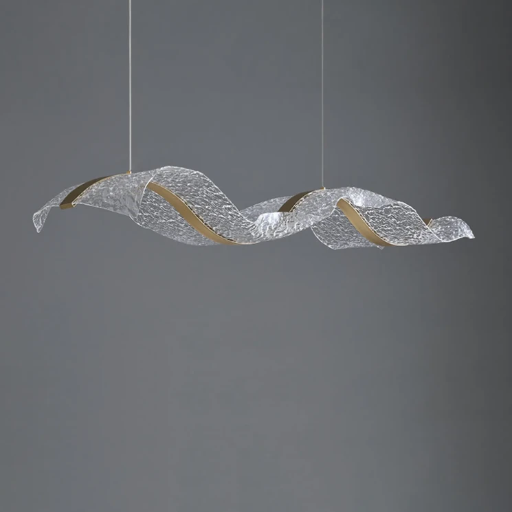 Подвесной светильник LARSERIC C L120 ImperiumLoft 232816-23 Длина 120 см Ширина 30 см 36Вт 4000К Золото/прозрачный 