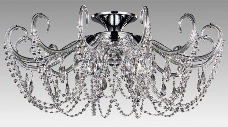 Светильник потолочный Crystal Lux IMPERIA PL6 CHROME/TRANSPARENTE