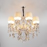 Подвесной светильник  Eurosvet Argenta 10098/8 серебро/тонированный хрусталь Strotskis