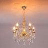 Подвесной светильник  Eurosvet Wispa 10094/5 золото/прозрачный хрусталь Strotskis