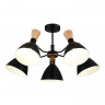 Светильник потолочный EVOLUCE Черный/Черный, Светлое дерево, Золотистый E14 5*40W        SLE1256-402-05