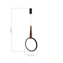 Светильник подвесной ST Luce Черный/Черный, Терракотовый LED 1*12W 4000K        SL6131.403.12