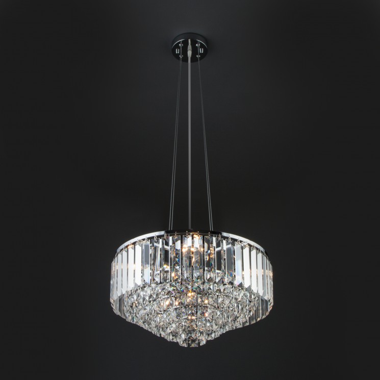 Люстра хрустальная Eurosvet 10105/5 хром/прозрачный хрусталь(два варианта крепления)