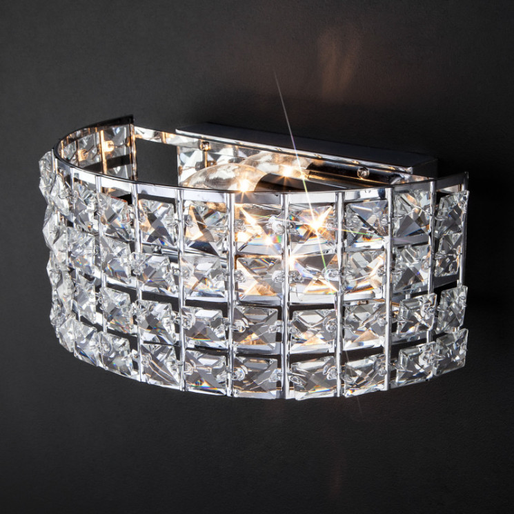 Бра Eurosvet 10115/2 хром/прозрачный хрусталь Strotskis Kira