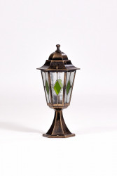 Садово-парковый светильник YAOHUALUX 79804lg Gb PETERSBURG lead GLASS