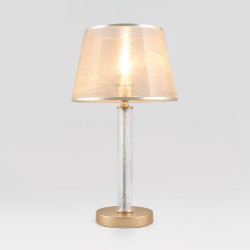 Настольная лампа с абажуром Eurosvet Alcamo 01075/1 перламутровое золото