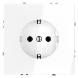 Розетка встраиваемая S70 с заземлением 16А VOLTUM VLS040101 белый глянец