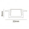 Профиль встраиваемый алюминиевый с экраном Maytoni Technical ALM004S-2M 22х6 мм 2 м