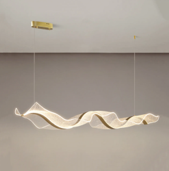 Подвесной светильник LARSERIC C L100 ImperiumLoft 232820-23 Длина 100 см Ширина 30 см 30Вт 3000К/4000К/5000К Золото/прозрачный