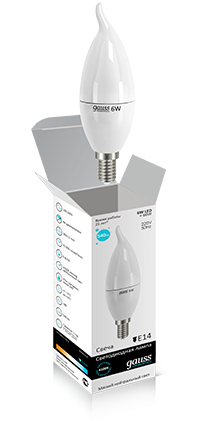 Лампа Gauss LED LD34126 6W E14 4100K