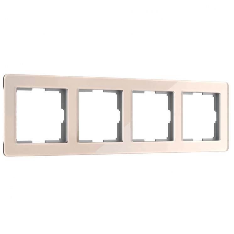 Рамка на 4 поста Acrylic (айвори) W0042743 Werkel