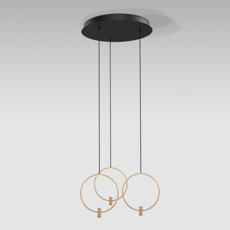 Подвесной светильник Eurosvet 50257/3 LED черный/ латунь Layla