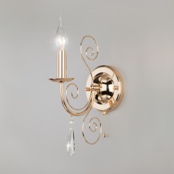 Светильник настенный Eurosvet Wispa 10094/1 золото/прозрачный хрусталь Strotskis