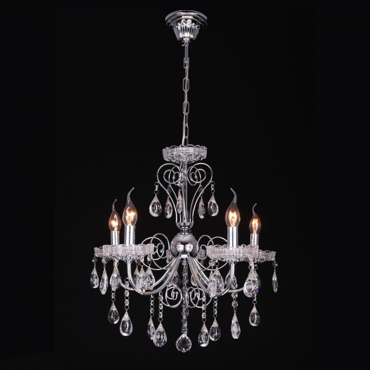 Подвесной светильник  Eurosvet  10046/5 хром/прозрачный хрусталь