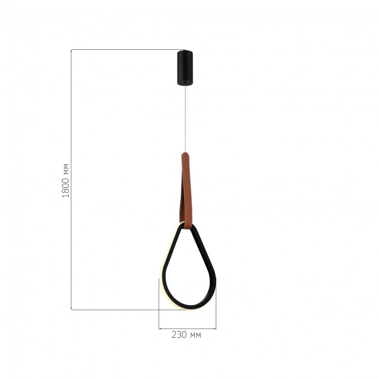 Светильник подвесной ST Luce Черный/Черный, Терракотовый LED 1*12W 4000K        SL6131.413.12