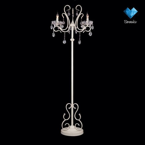 Торшер Eurosvet 12205/3F белый Strotskis