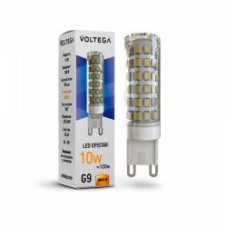 Лампа светодиодная Voltega G9 10W 2800К прозрачная 7038