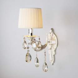 Настенный светильник  Eurosvet Argenta 10098/1 серебро/тонированный хрусталь Strotskis