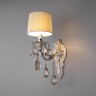 Настенный светильник  Eurosvet Argenta 10098/1 серебро/тонированный хрусталь Strotskis