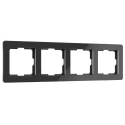 Рамка на 4 поста Acrylic (черный) W0042708 Werkel