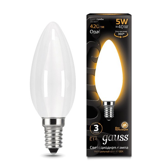 Лампа Gauss LED 103201105 5W E14 2700K
