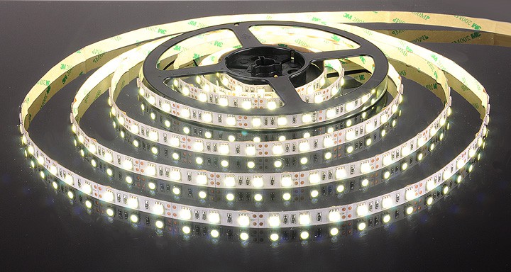Светодиодная лента Elektrostandard 5050/60 LED 14.4W IP20 [белая подложка] белый свет 5М