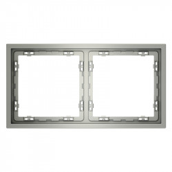 Рамка 2 поста VOLTUM VLS100205 сталь